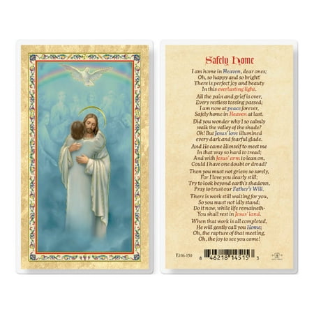 

Safely Home Gold-Stamped Laminated Catholic Prayer Holy Card with Prayer on Back Pack of 25
