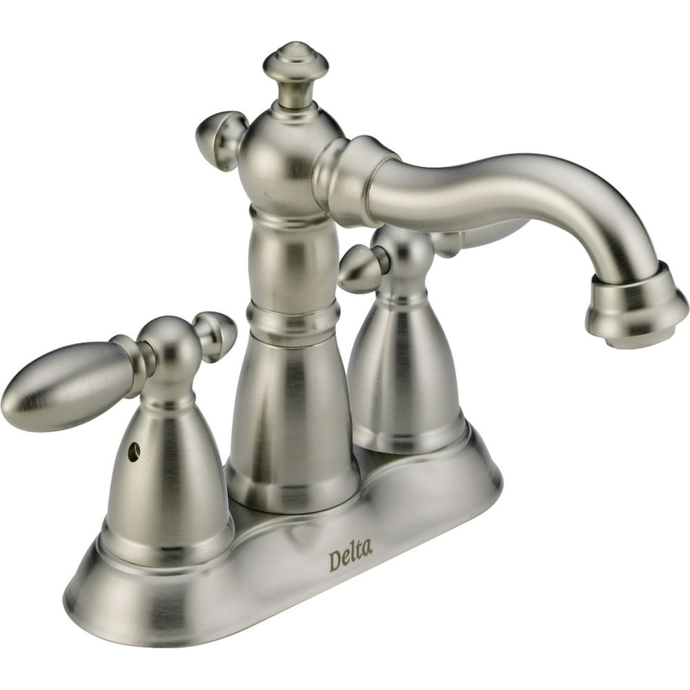 Delta Victorian Two Handle Centerset Bathroom Faucet, Stainless