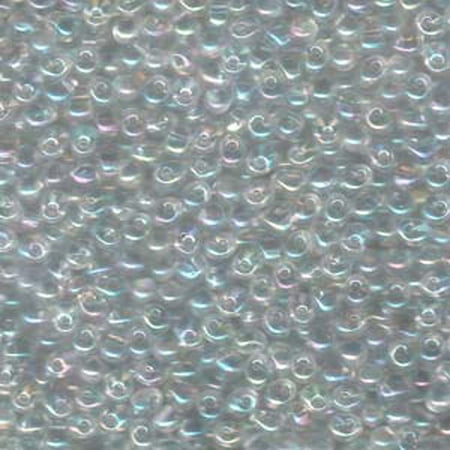 3 Teardrop Shape - Crystal Clear Ab Rainbow Miyuki 3.4mm Fringe, Loose Seed Beads, Glass Tear Drops 25 Gram Tube Approx 650, Loose Beads,