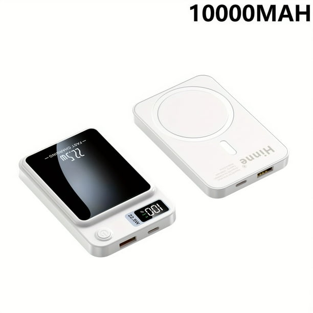 1PC 5000 10000mAh Mobile Power Bank 22.5W PD20W Super Fast Charge Magnetic Suction Wireless Charging Bank Portable Phone Charger Suitable For