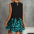 thumbnail image 3 of Sundresses for Women Summer Floral Boho Flower Print Dress Beach Cover Ups Tank Dress with Pockets Vacation Outfits, 3 of 6