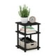 thumbnail image 1 of Mesa auxiliar Furinno TURN-N-TUBE de 3 niveles, madera negra, 37 x 37 x 53 cm, 1 of 8