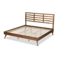 thumbnail image 4 of Baxton Studio Shiro Mid-Century Modern Ash Walnut Finished Wood King Size Platform Bed, 4 of 6