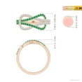 thumbnail image 3 of ANGARA Natural Encrusted Emerald and Diamond Infinity Knot Ring in 14K Rose Gold for Women (Size-1.3mm) | May Birthstone, Birthday, Anniversary, Jewelry Gift for Women | Natural Emerald Ring, 3 of 8
