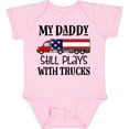 thumbnail image 3 of Inktastic Daddy Plays with Trucks Boys or Girls Baby Bodysuit, 3 of 5