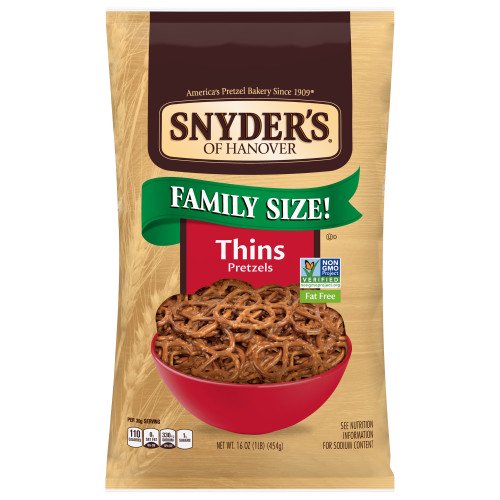 Snyder's of Hanover Pretzels, Thins Pretzels, 16 Oz Family Size Bag