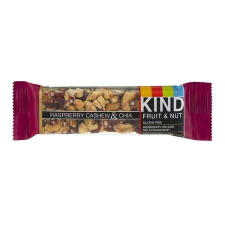 KIND Fruit & Nut Bars, Raspberry Cashew & Chia, 1.4 oz