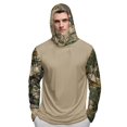 thumbnail image 6 of Havenx Mens Camouflage Upf 50+ Fishing Shirts Long Sleeve Hooded Rapid Dry Hoodies with Mask Uv Protection Hoodie Shirt Outdoor Fishing Lightweight Casual Summer Blouses,Green 3XL, 6 of 6