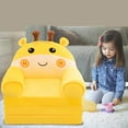 thumbnail image 4 of 2 In 1 Folding Children's Sofa Backrest Armchair, Cute Cartoon Lazy Sofa, Removable Washable Velvet Cover & High-Density Foam, 4 of 5