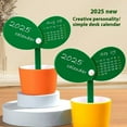 KUOZHUOW Floret Modeling Desk Calendar 2025 2026 Desktop Calendar With