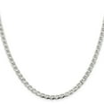 thumbnail image 2 of Finest Gold Sterling Silver 4.0 mm D&C Flat Anchor Curb Chain, 2 of 4
