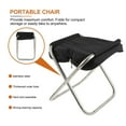 thumbnail image 3 of ifundom Lightweight Portable Folding Stool with Stainless Steel Frame, Compact Outdoor Camping Seat, Black Color, 3 of 7
