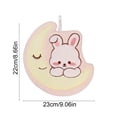 thumbnail image 3 of EWASWON Pink Easter Bunny Hand Towels, 2-Pack Soft Coral Fleece Kitchen & Bathroom Towels with Hanging Loop, 3 of 6
