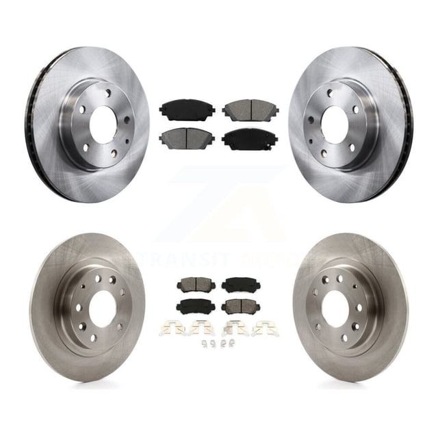 Transit Auto Front Rear Disc Brake Rotors and Semi-Metallic Pads Kit for Car 2016-2018 Mazda CX-3 FWD K8S-101500