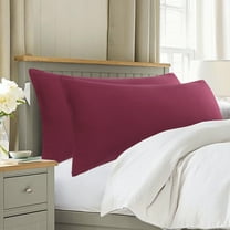 REGALWOVEN Zippered Body Pillow Cover Microfiber Long Pillowcase Wine Body(20"x54")