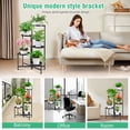 thumbnail image 4 of golytefs 5-Tier Large Plant Stand Floor-stand Pot Holder Staggered Flower Display Shelf, 4 of 9
