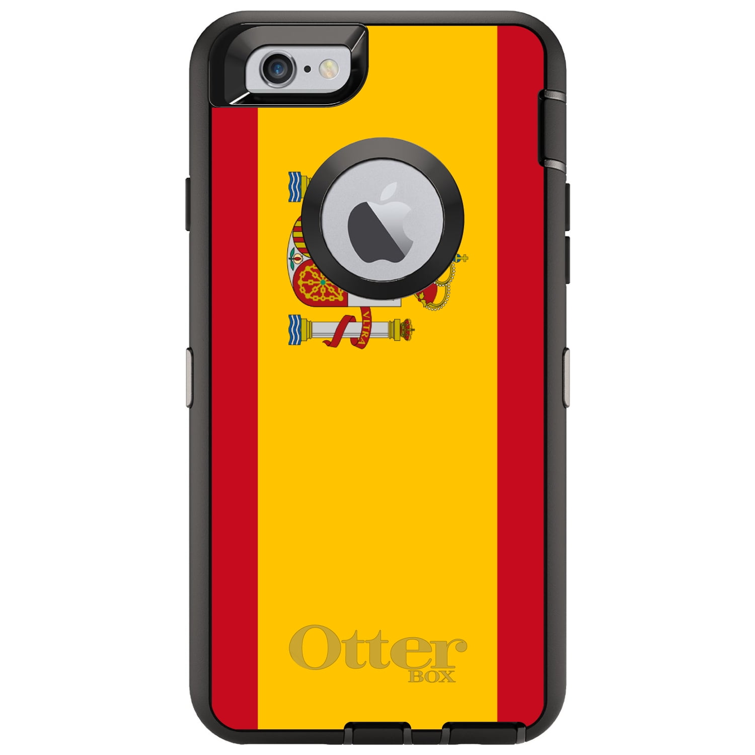 DistinctInk Custom Black OtterBox Defender Series Case for Apple iPhone 6 Plus ...