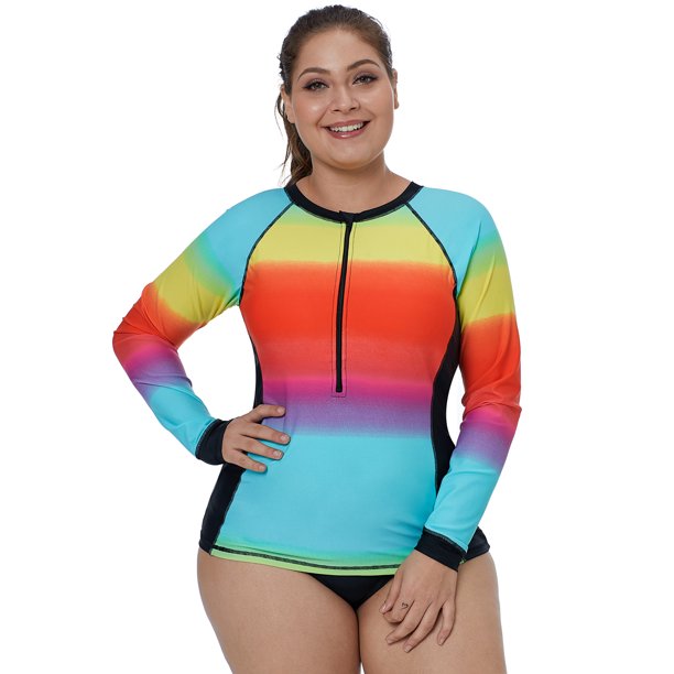 long sleeve tankini plus size