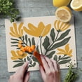 thumbnail image 7 of CounterArt Yellow Petals Tempered Glass Cutting Board 10" by 8", 7 of 7