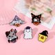thumbnail image 3 of Sanrio-broche esmaltado de Hello Kitty, insignia de estilo oscuro Kawaii Kuromi, joyería para ropa, accesorios bonitos, regalos, 3 of 4
