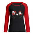 thumbnail image 4 of Fesfesfes Women's Raglan Sweatshirt Christmas Printed Long Sleeve Shirts Xmas Round Neck Casual Sweatshirt Tops On Sale, 4 of 6
