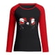 thumbnail image 4 of Camiseta informal de manga larga con cuello redondo y estampado navideño de retazos de primavera para mujer Fridja  bvmnju1650, 4 of 6