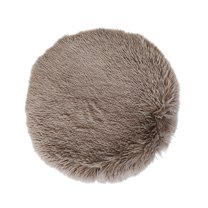 AUQ Round Dog Bed,Versatile Home and Travel Use Kitten Bed,Ideal for Pets of All Sizes Large Cat Bed,Brown,L