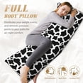 thumbnail image 5 of Bingfone Body Pillow Cover Long Pillow Case With Zipper Decorative Bedding Pillowcase 20"X54" Soft Cushion Pillow Case For Bedroom-Cow Print Black White, 5 of 8