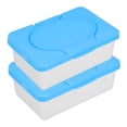 thumbnail image 3 of GOOHOCHY Dispensador de toallitas húmedas para bebé (2 unidades) con tapa, caja de pañuelos rellenable para el hogar y viajes, soporte ideal para la higiene del bebé., 3 of 8