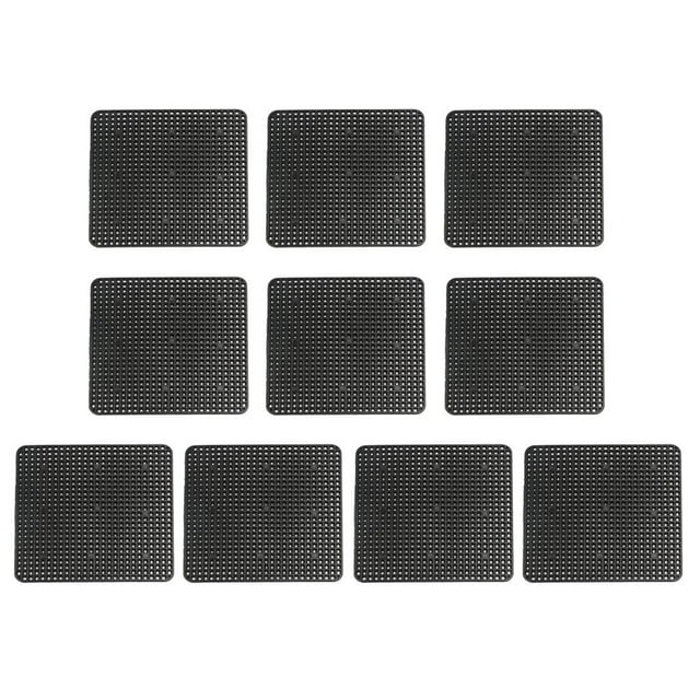 Almohadil De Mal Cuadrada De Plástico Negro Para s, De Rejil Inferior Bonsai Para Drenaje Y Prevención De Pérdida De 12x12cm_10Pcs CUTICAT Hoja de malla Bonsai