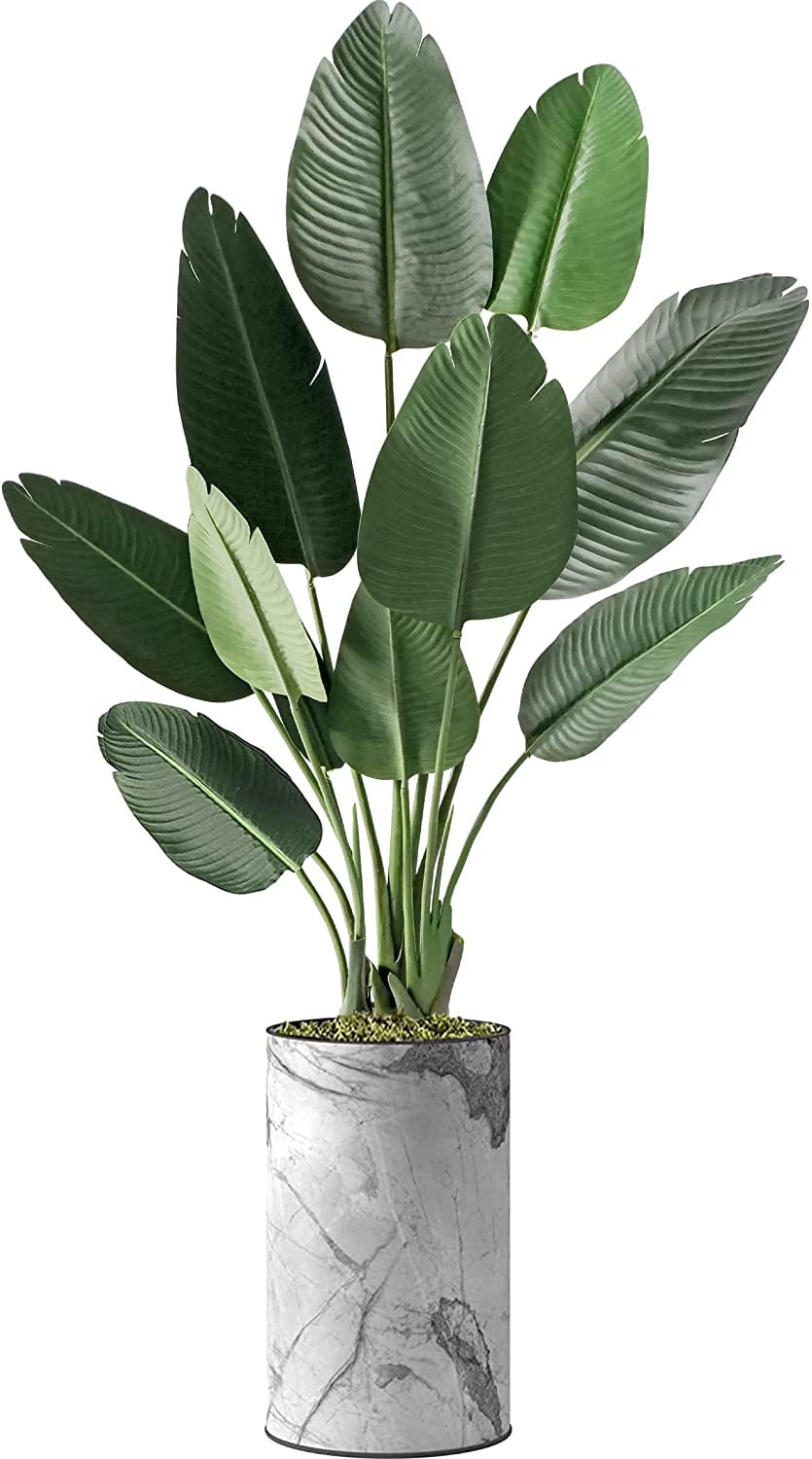Banana Silk Tree Artificial Plants Five-and-Three Foot Tall Plastic Green 
