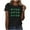 A141 Multicolor, variant on St Patricks Day T-Shirt Women Retro Shamrock Grid Graphic Tee Short Sleeve Crewneck Top Irish Festival Shirt Casual Summer Novelty Blouse Soft