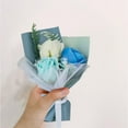 thumbnail image 6 of Mini Fake Rose Bouquet - Blue Roses Artificial Flowers, Long-lasting Everlasting Floral Decor, Symbolizing Unfading Companionship & Romance, 6 of 6
