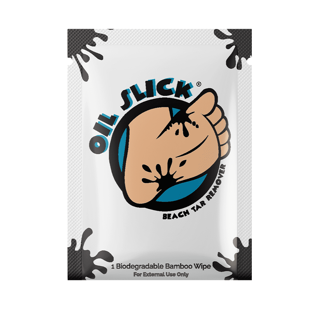 Oil Slick Beach Tar Remover Wipes 20ct Safe on Skin All Natural