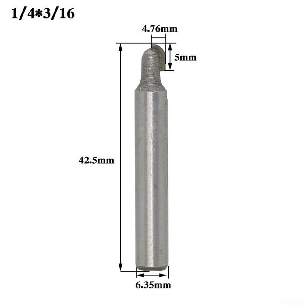 1/2" 1/4" Shank 2 Flute Round Bottom Router Bits Milling Cutter For Woodwork 