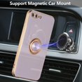 thumbnail image 4 of Electroplated Magnetic Ring Holder Case, 360 Degree with Rotation Metal Finger Ring Holder Magnet Car Holder Soft Silicone Shockproof Cover for iPhone 7 Plus iPhone 8 Plus - Purple, 4 of 14