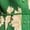 Green, variant on Women's New Linen Print Long-Sleeve Shirt Collar Tie Casual Dress