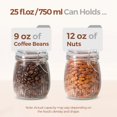 thumbnail image 5 of 25oz Fluted Glass Mason Jars - Set Of 6 Vintage Canisters With Airtight Lids For Sourdough Starter  Pickling Coffee & Pantry Organization Farmhouse Kitchen Decor, 5 of 8