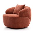 thumbnail image 4 of 1-Seat Cloud Couch & Orange Hue | Perfect for Solo Relaxation | Benefit from Fluffy Cushions and a Waist-Supporting Backrest, 4 of 5
