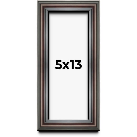 5x13 IN Shadow Box Frame Brown Cherry 2.625inch Deep Pine Wood Traditional