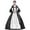 White, variant on Luxalzxs Victorian Dress for Women Plus Size Medieval Renaissance Corset Dress Court Square Neck Patchwork Bow Princess Dress Flare Sleeve Vintage Dress Cocktail Party Ball Gown