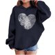 thumbnail image 1 of Sudadera con capucha y estampado de corazón de San Valentín, sudadera de manga larga para niños y niñas, chaqueta para niñas de talla mediana y grande., 1 of 7
