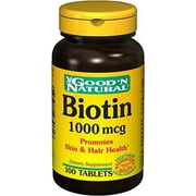 Biotin 1,000 mcg Good 'N Natural 100 Tabs