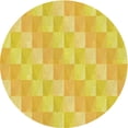 thumbnail image 1 of Ahgly Company Tapis Rond Lavable en Machine Intérieur Transitionnel Jaune Banane, 6 Pieds Rond, 1 of 7