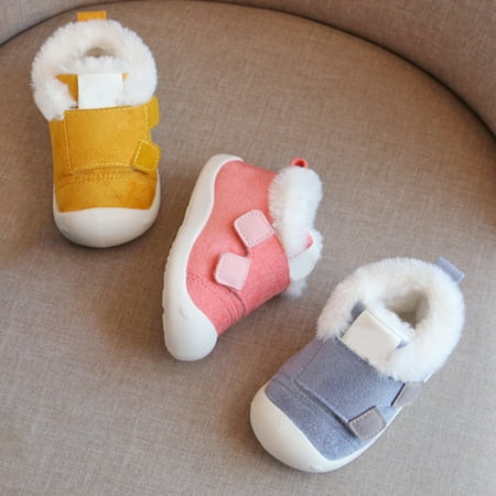 

Zhaomeidaxi Multicolor Unisex Baby Warm Non-Slip Soft Sole Boots Infant Prewalker Nursling Snow Shoes