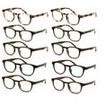 thumbnail image 2 of 10 Pairs Comfortable Men Or Women Round Reading Glasses – Clear Lens Lightweight Readers with Spring Hinges RF02 +2.50, 2 of 4