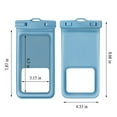 thumbnail image 3 of Tuphregyow Universal Phone Pouch IPX8 Phone Case For Beach Underwater Cellphone Dry Bag With Lanyard Fits All Phones Up To 7.2IN Light Blue, 3 of 9