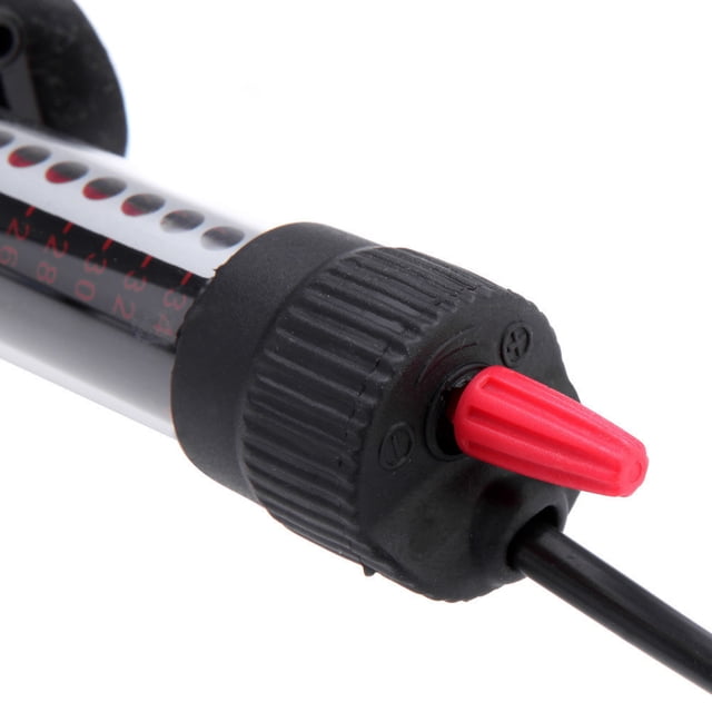 Xihbxyly Calentador Sumergible, Rango de Temperatura Ajustable de 20 a 34 °C, Diseño Seguro de Doble Aislamiento, Ideal para Acuarios y Peceras de Agua Dulce, Enchufe Estadounidense, Opciones de 25 W