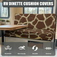 thumbnail image 4 of Yuyamidu Giraffe Pattern RV Dinette Cushion Covers Washable RV Sofa Seat Slipcovers Comfy Camper Couch Cushion Covers Include 1 Bench Cover 1 Backrest Cover, 4 of 7