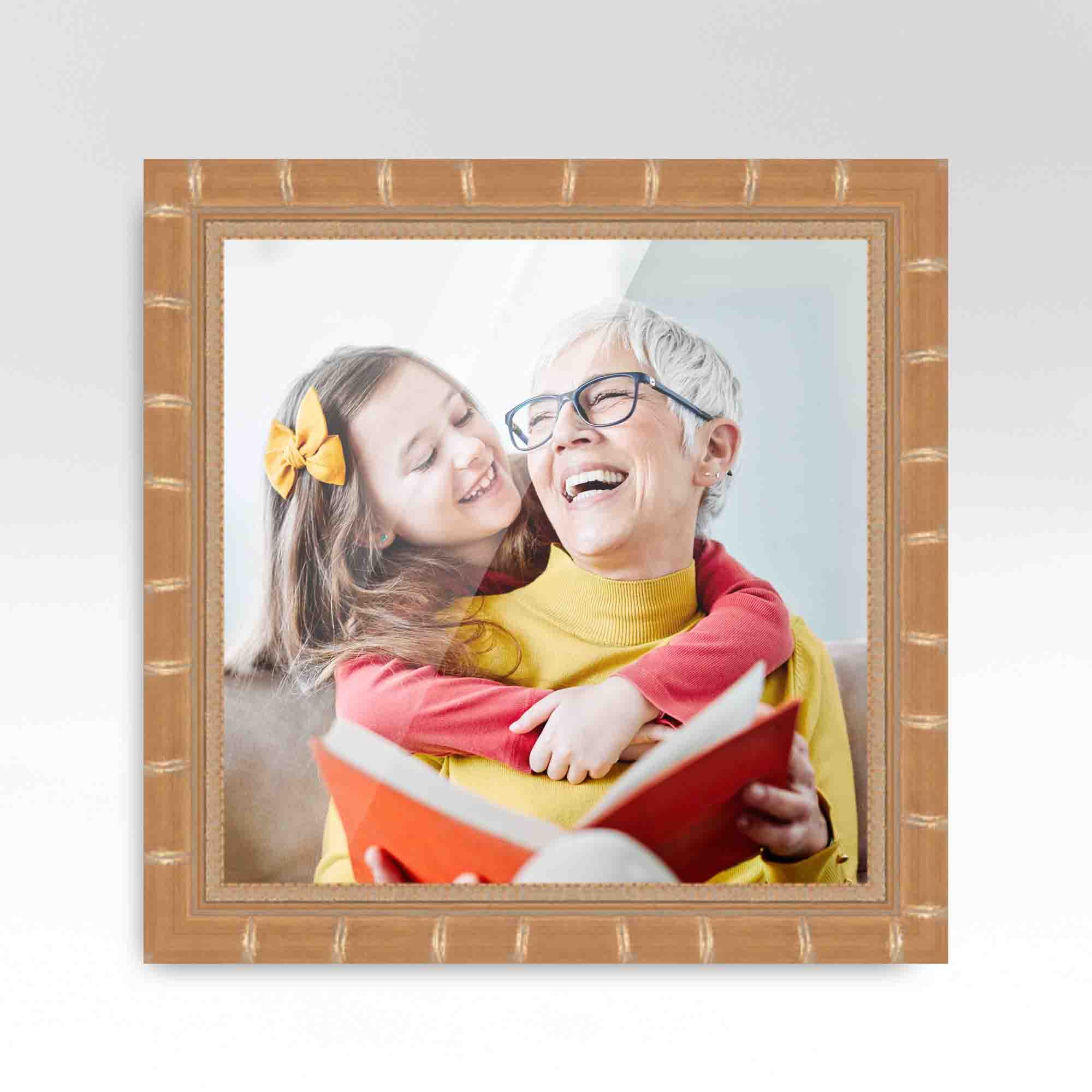 3x3 Frame Gold Real Wood Picture Frame Width 1.5 inches Interior